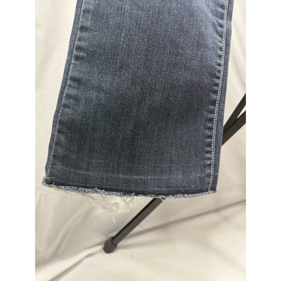 Miss Chic Women’s Jeans Size 5 Dark Wash Bootcut Embroidered Pocket EUC - Picture 11 of 16